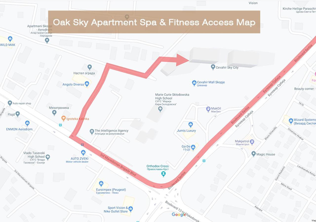 Oak Sky Apartment Spa & Fitness سكوبجي المظهر الخارجي الصورة